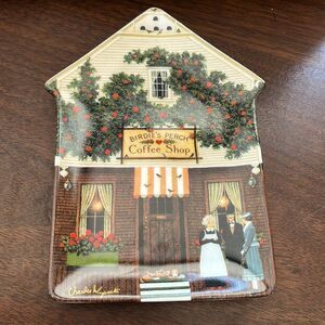 M- Birdies Perch coffee‎ shop decorative plate by Charles Wysocki
